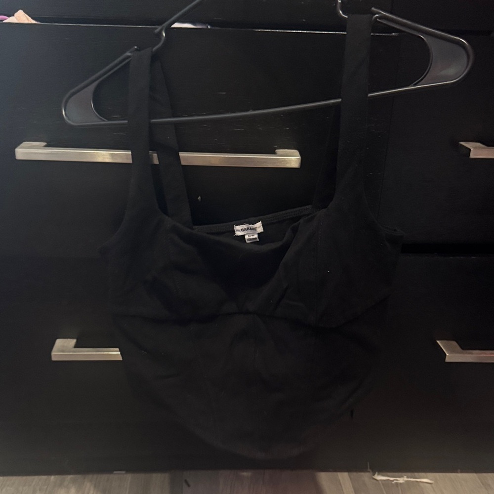 Garage Black Corset Top